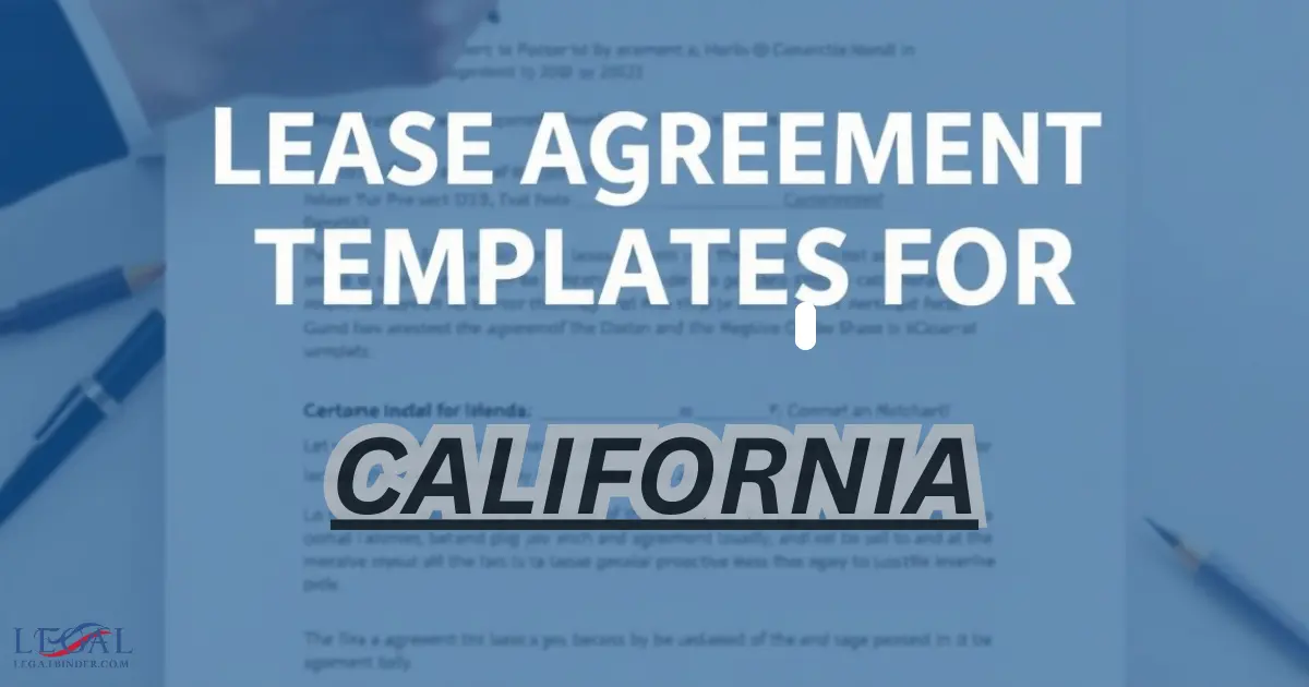 Lease Templates California