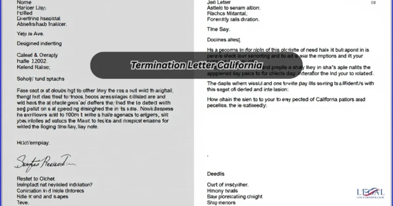 Termination Letter California