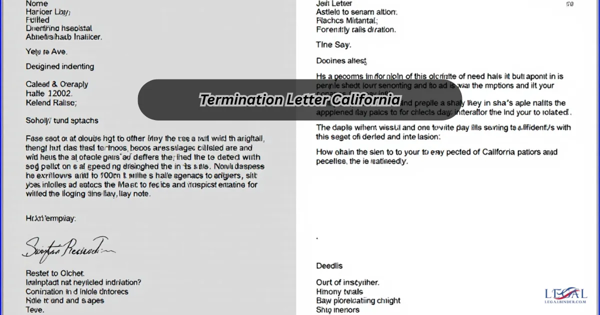 Termination Letter California