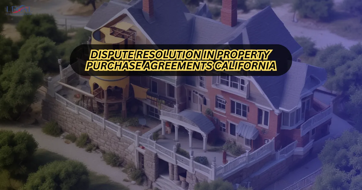 Dispute Resolution in Property Purchase Agreements California