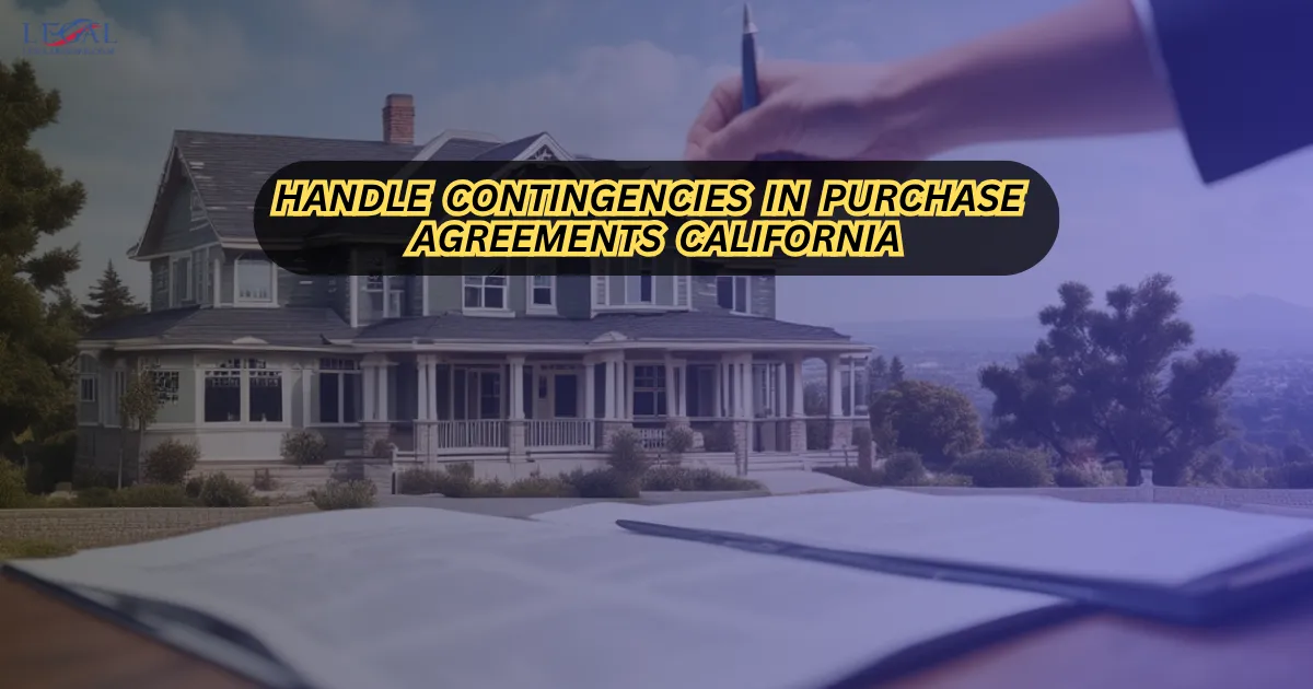 Handle Contingencies in Purchase Agreements California