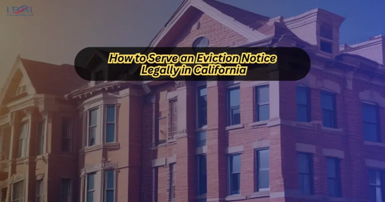 Serve an Eviction Notice Legally in California