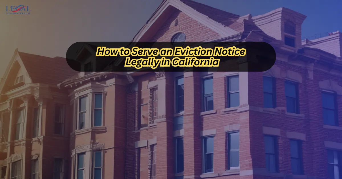 Serve an Eviction Notice Legally in California