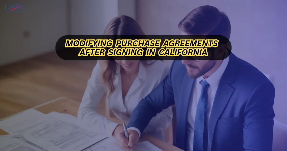 Modifying Purchase Agreements After Signing in California