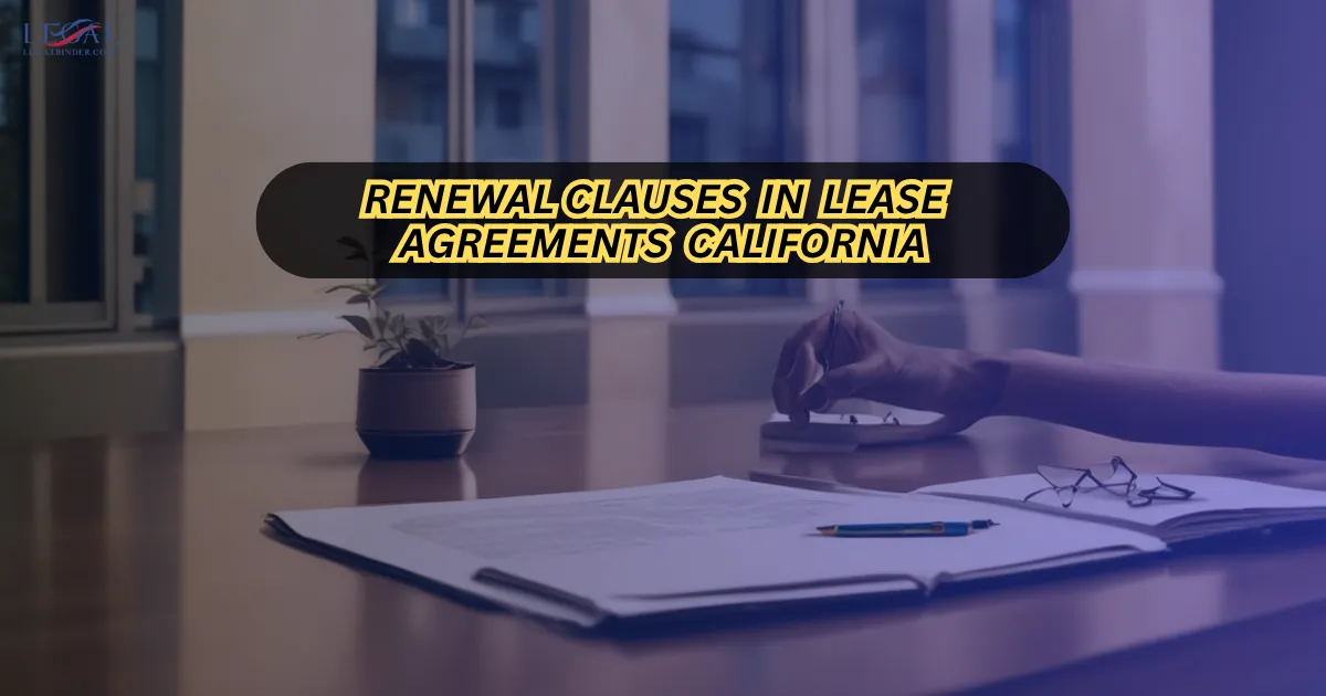 Renewal Clauses in Lease Agreements California
