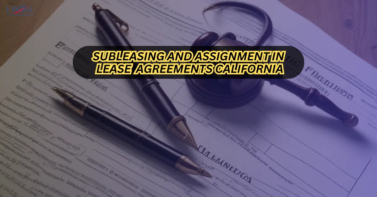 Subleasing and Assignment in Lease Agreements California